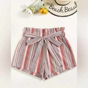 Boho Striped Tie Waist Shorts for Women - Perfect for Spring and Summer Fashion